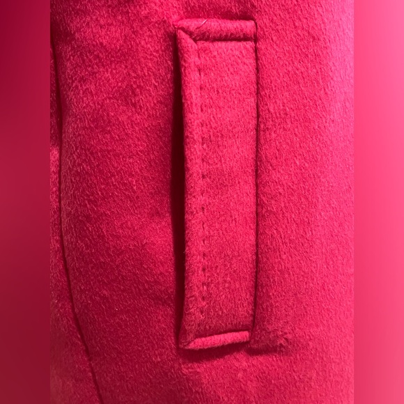 Rachel Zoe Peacoat Pink Wool Knee Length Slit Pockets Button Size XS - Picture 11 of 12